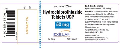 This Is A Picture Of The Label Hydrochlorothiazide Tablets, Usp, 25 mg, 30 Count. (Hydrochlorothiazide 50mg 90tab)